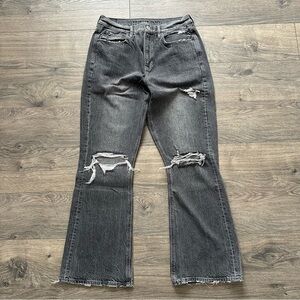 American Eagle Distressed 90’s Flare Jean Size 4 Regular High Rise (No. 3179)
